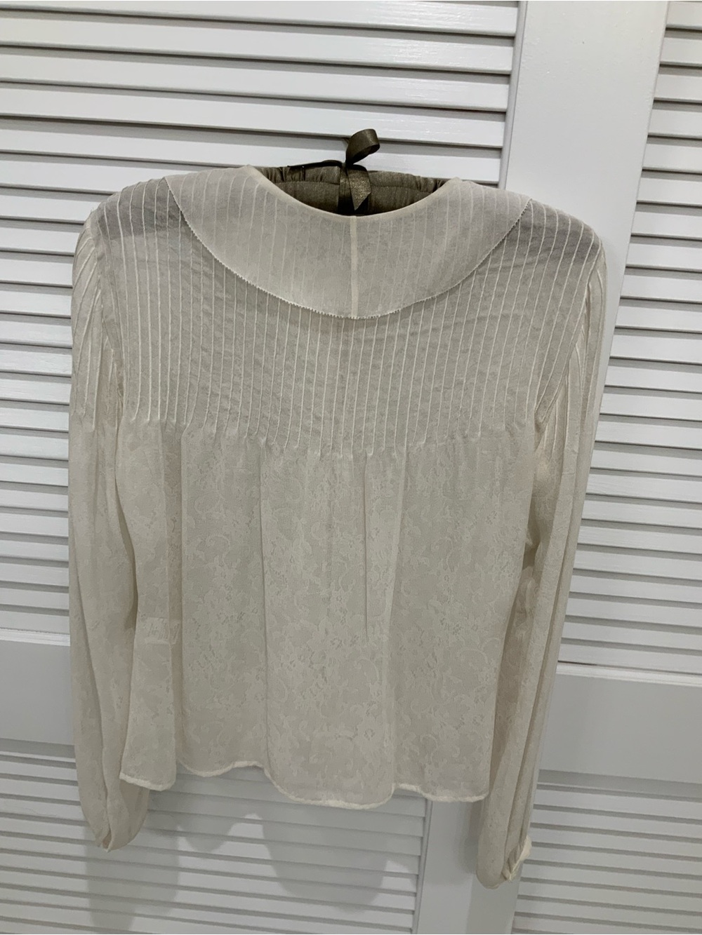 Anne Klein Cream Ruffle Front Blouse - Picture 5 of 5